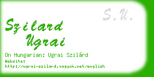 szilard ugrai business card